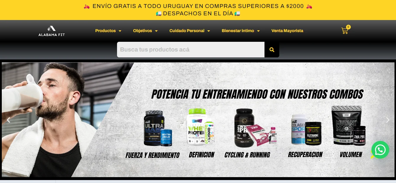 AlabamaFit, cliente de Webeize para diseño web.