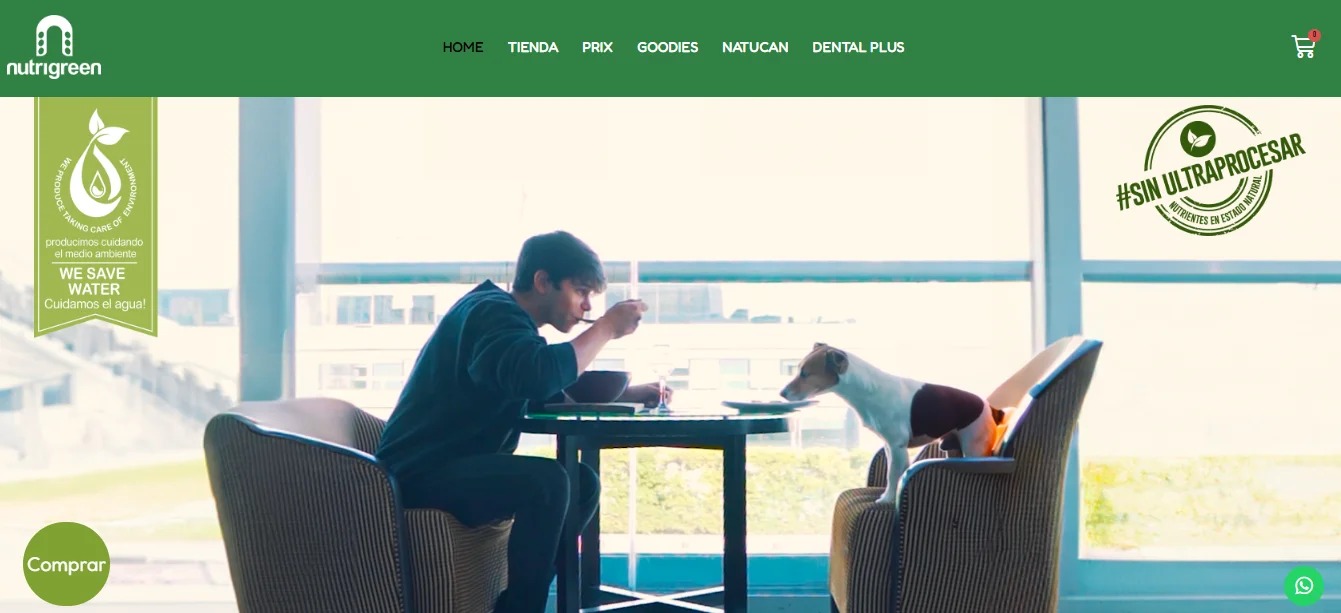 NutriGreen, cliente de Webeize para diseño web.